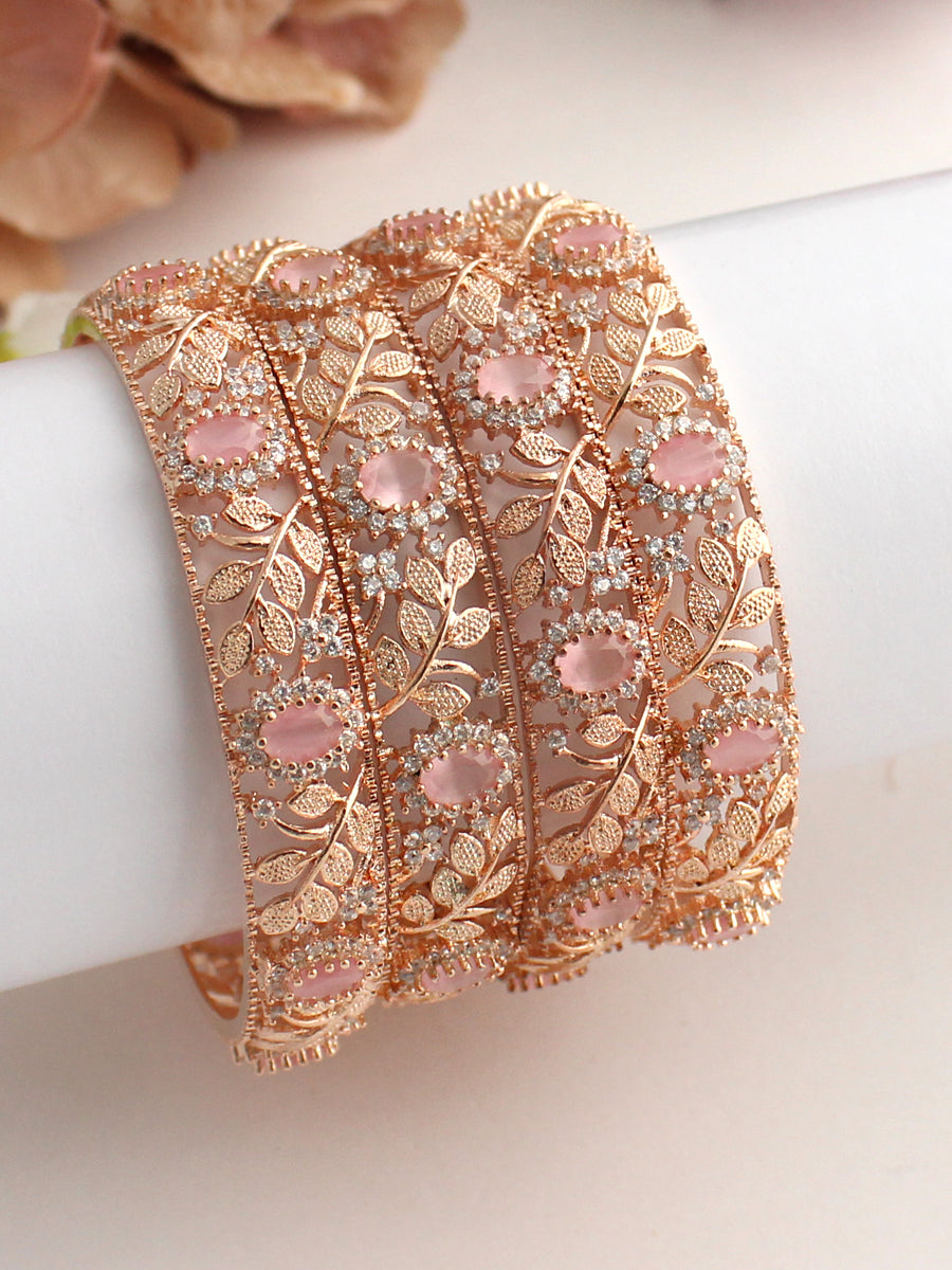 Shreya Bangle Set-Pastel Pink 