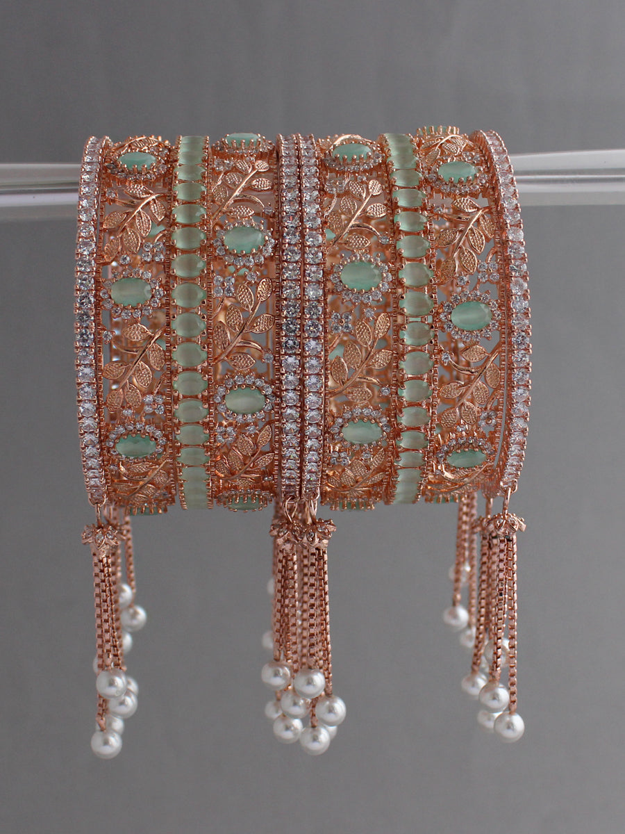 Sharmin Bangle Set-Mint Green