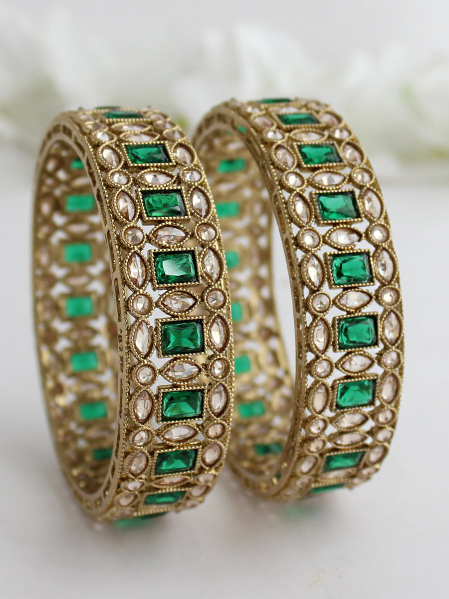 Ananya Bangle Set-Green