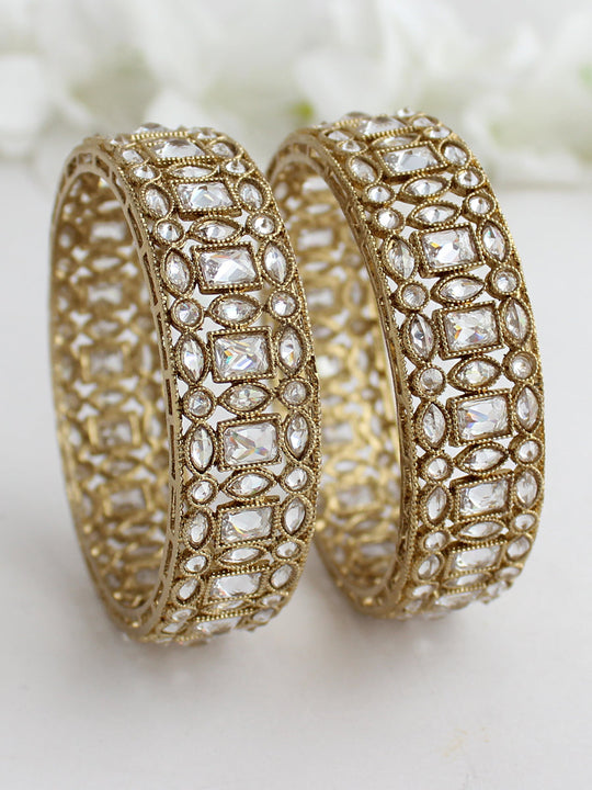 Ananya Bangle Set-White