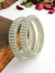 Swara Bangle Set - Silver