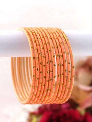 Sia Bangle Set-Dark Peach