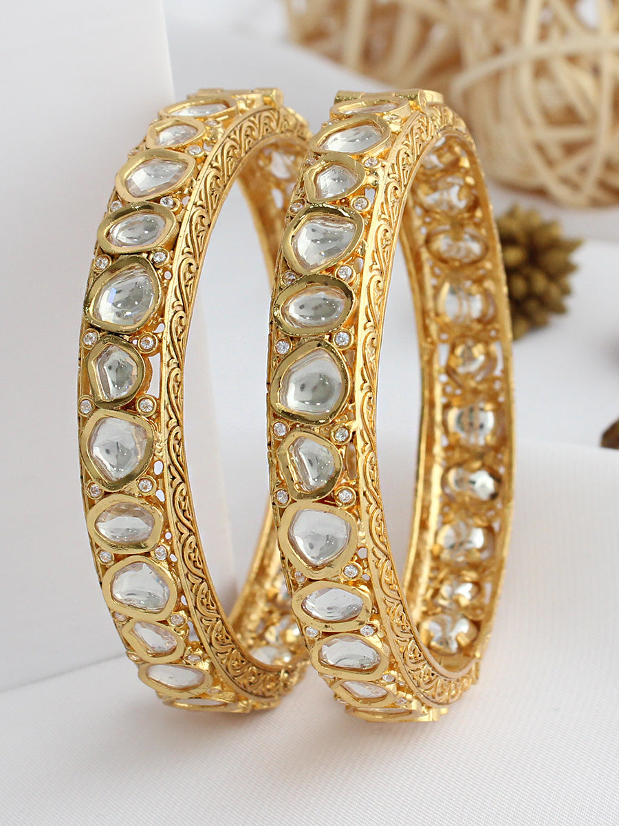 Peshawar Bangle Set  - Golden