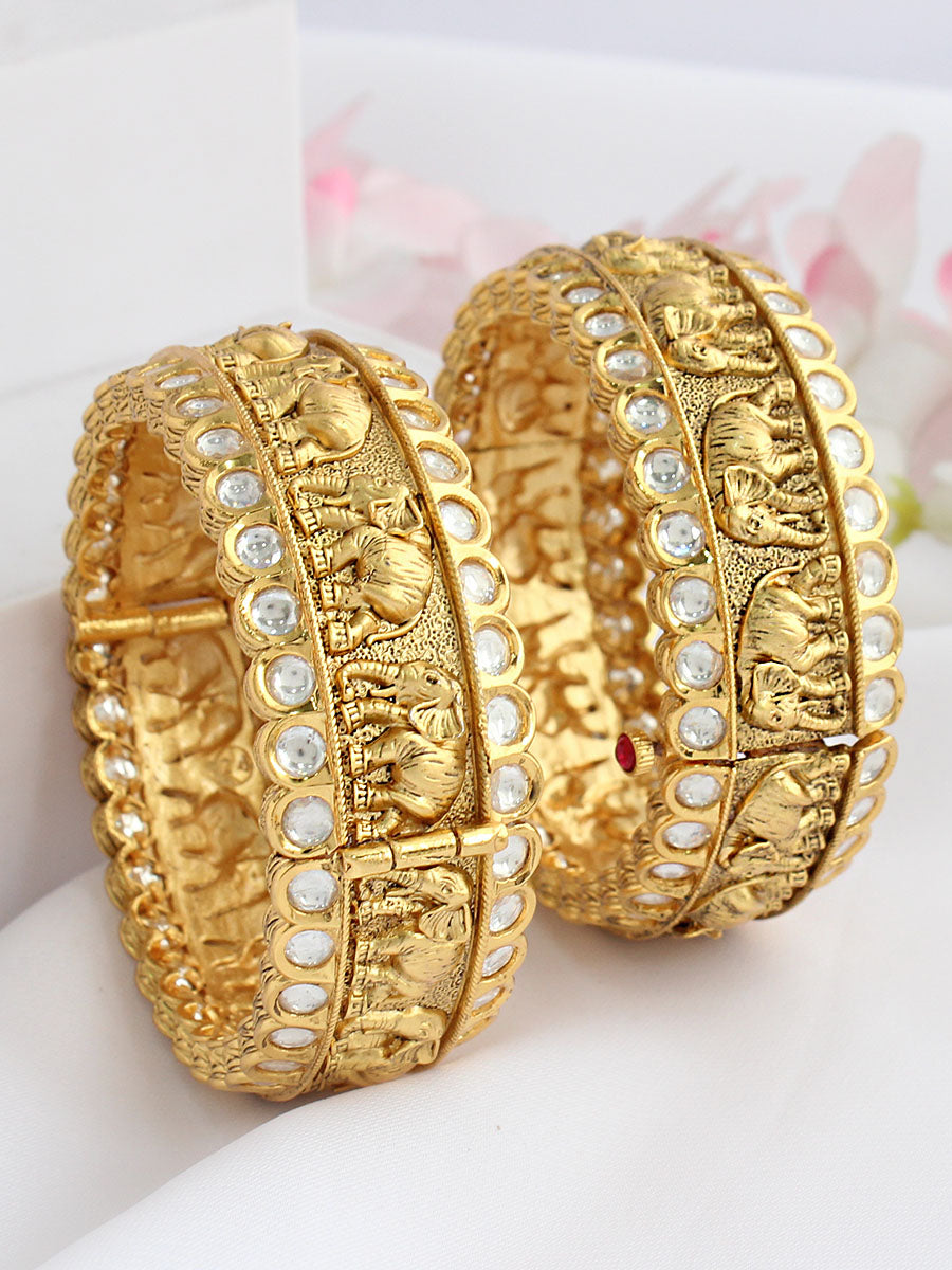 Rajasthan Bangle Set - Golden