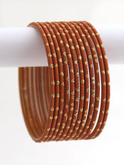 Sia Bangle Set-Brown