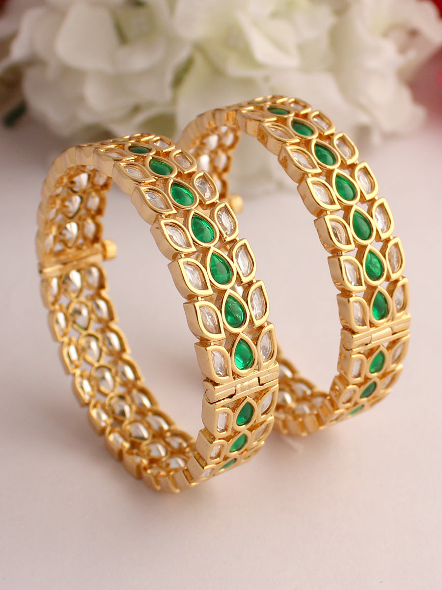 Shivali Bangle Set Green