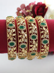 Shreya Bangle Set-Green