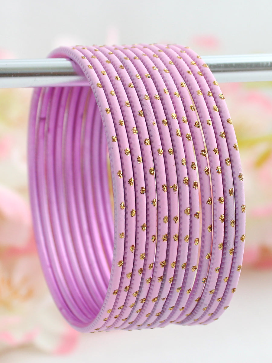 Sia Bangle Set-Pastel Pink