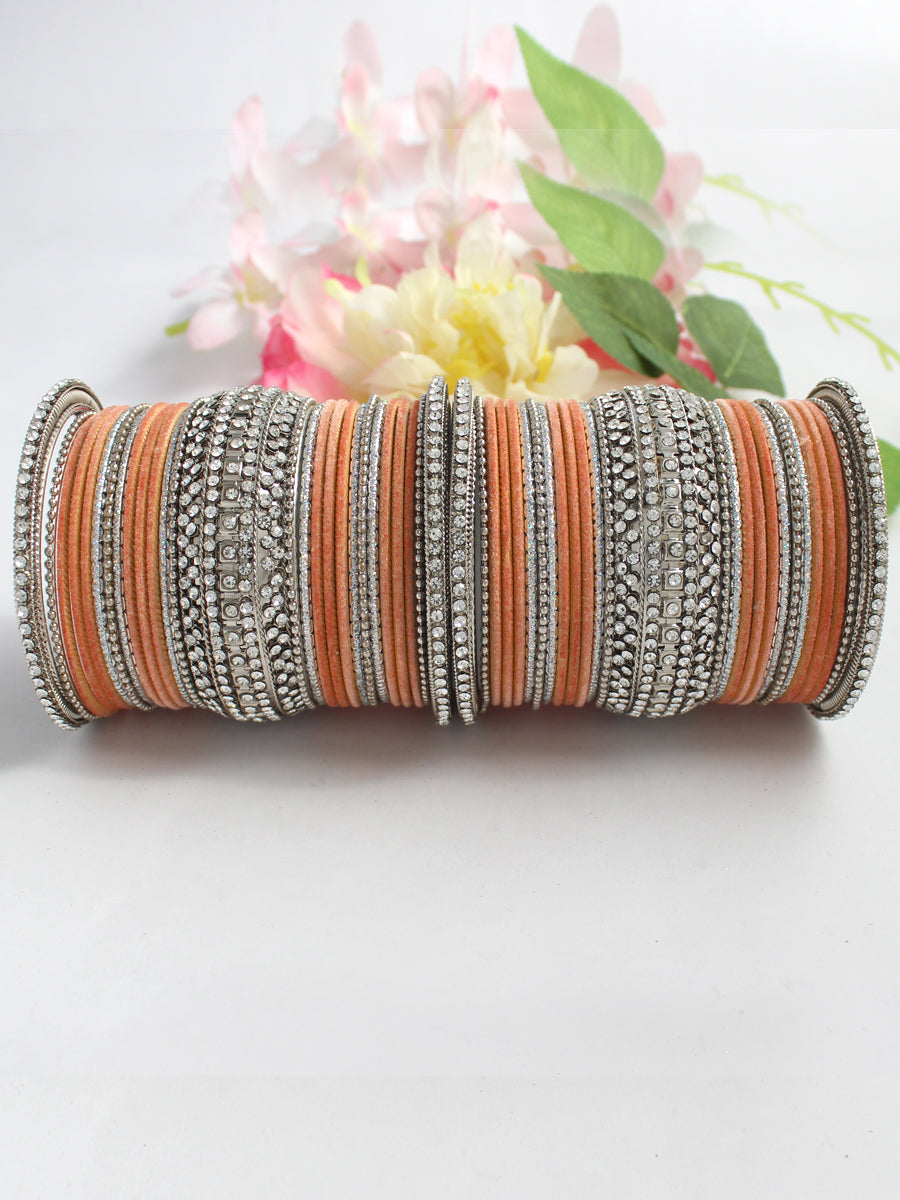 Azzah Bangle Set-Peach