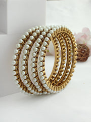 Nitya Bangle Set  - White