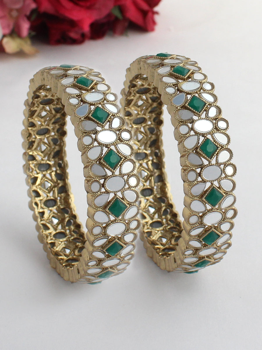 Naaz Bangle Set-Green