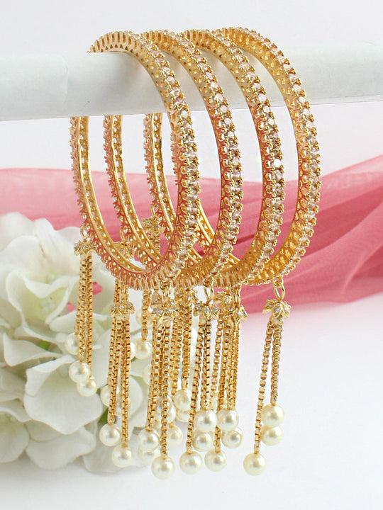 Avni Bangle Set-Golden