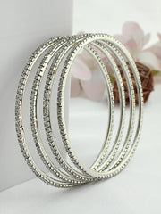 Avika Bangle Set- silver