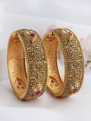 Bhavya Bangle Set -  Hot Pink 