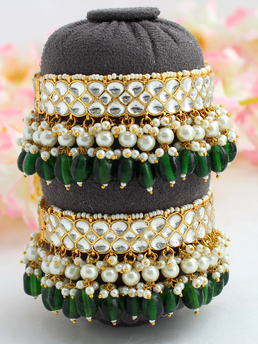 Padmini Bangle Set-Green