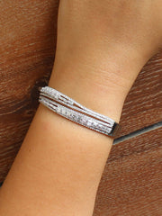 Yashika Bangle Bracelet-Silver