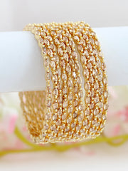 Alisha Bangle Set Golden Golden