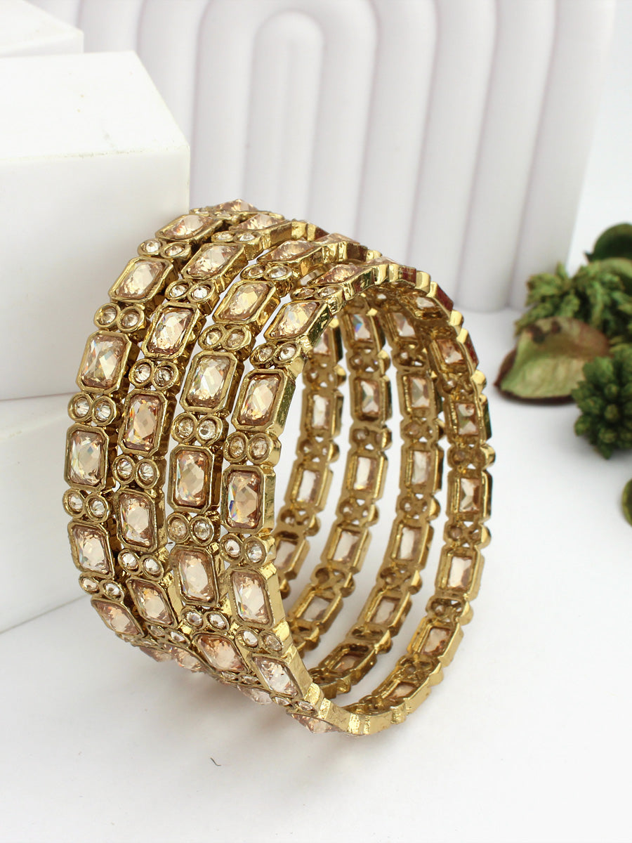 Megha Bangle Set - Golden