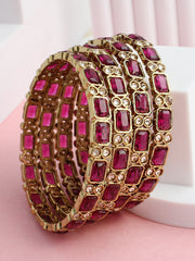 Ruhina Bangle Set-Purple