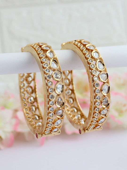 Shriya Bangle Set-White