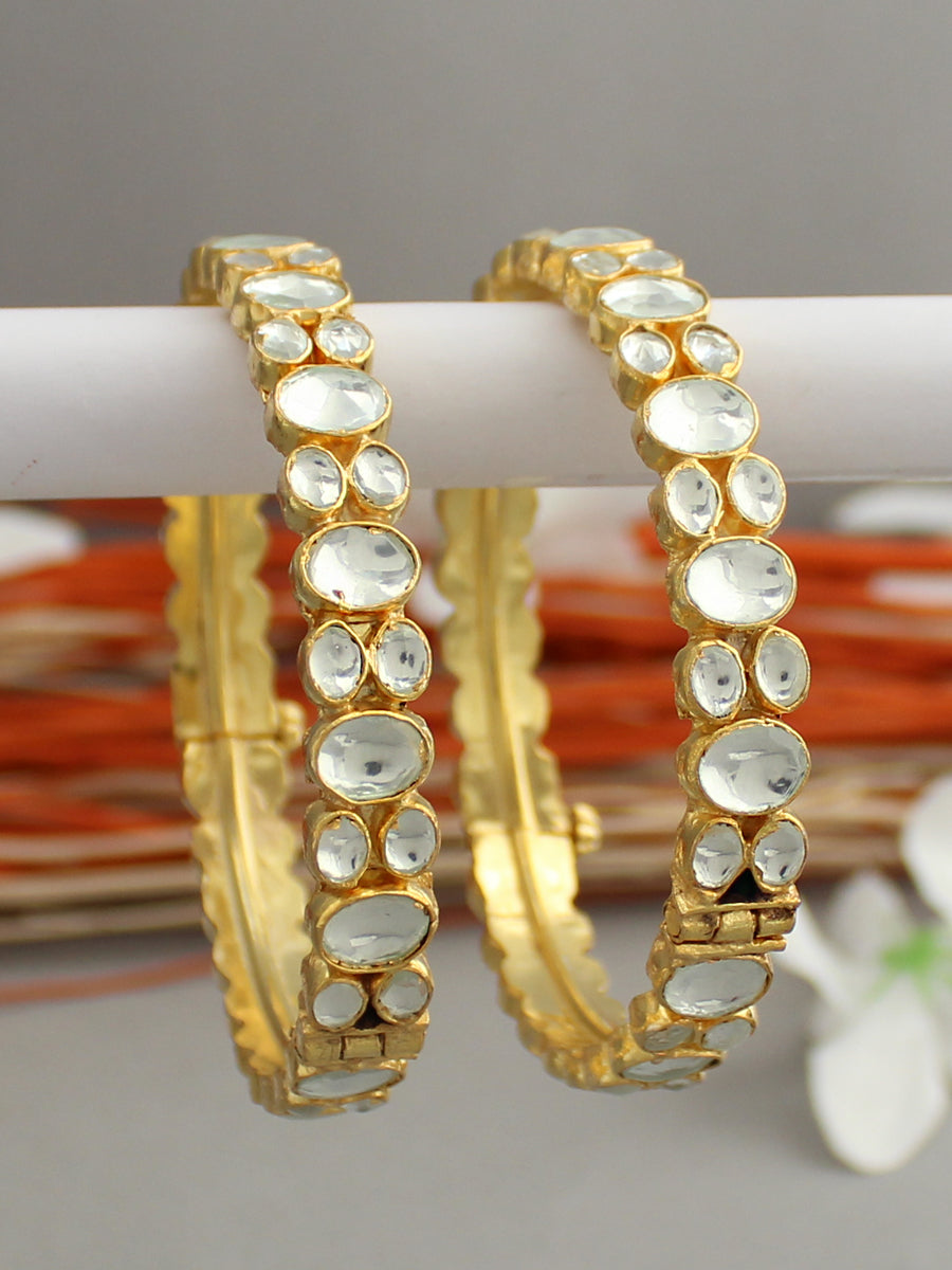 Rituja Bangle Set-White