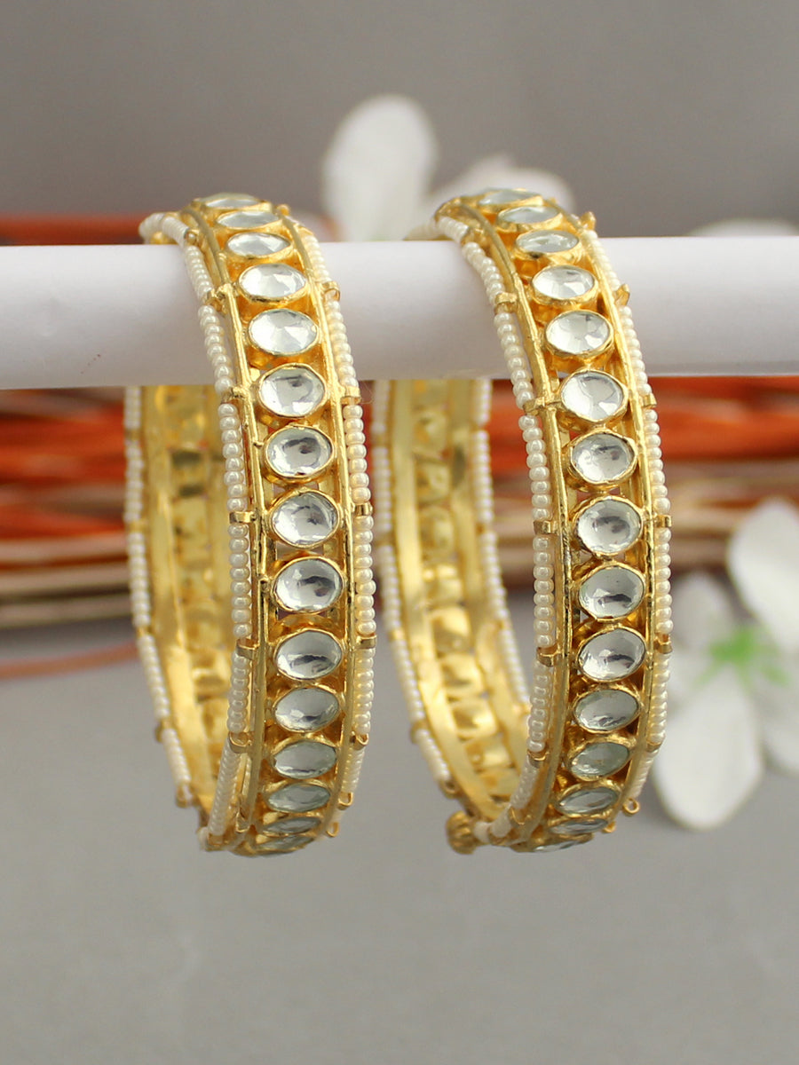 Adira Bangle Set-White