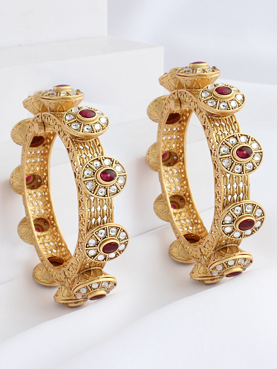 Aradhya Bangle Set - maroon