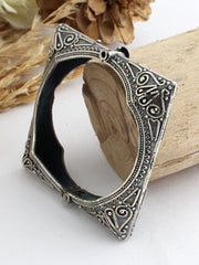 Poorvi Bangle - Antique Silver