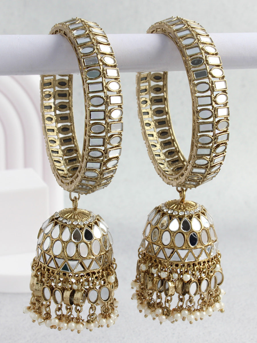 Chetna Jhumki Bangle Set - Golden