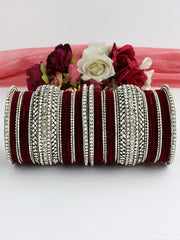 Liyana Bangle Set-Maroon