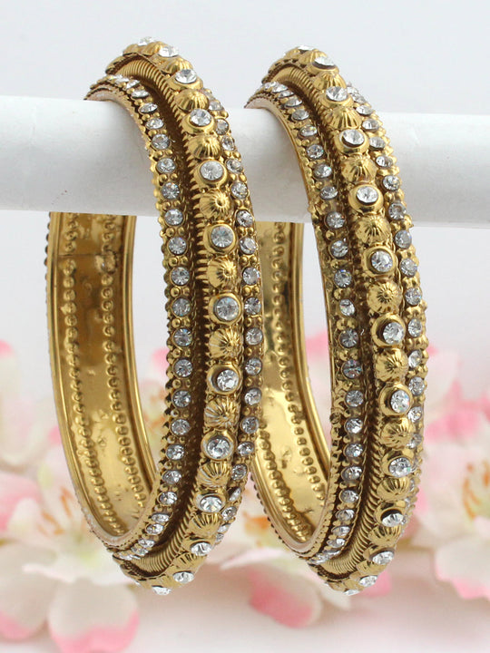 Samiya Bangle Set-Antique Gold