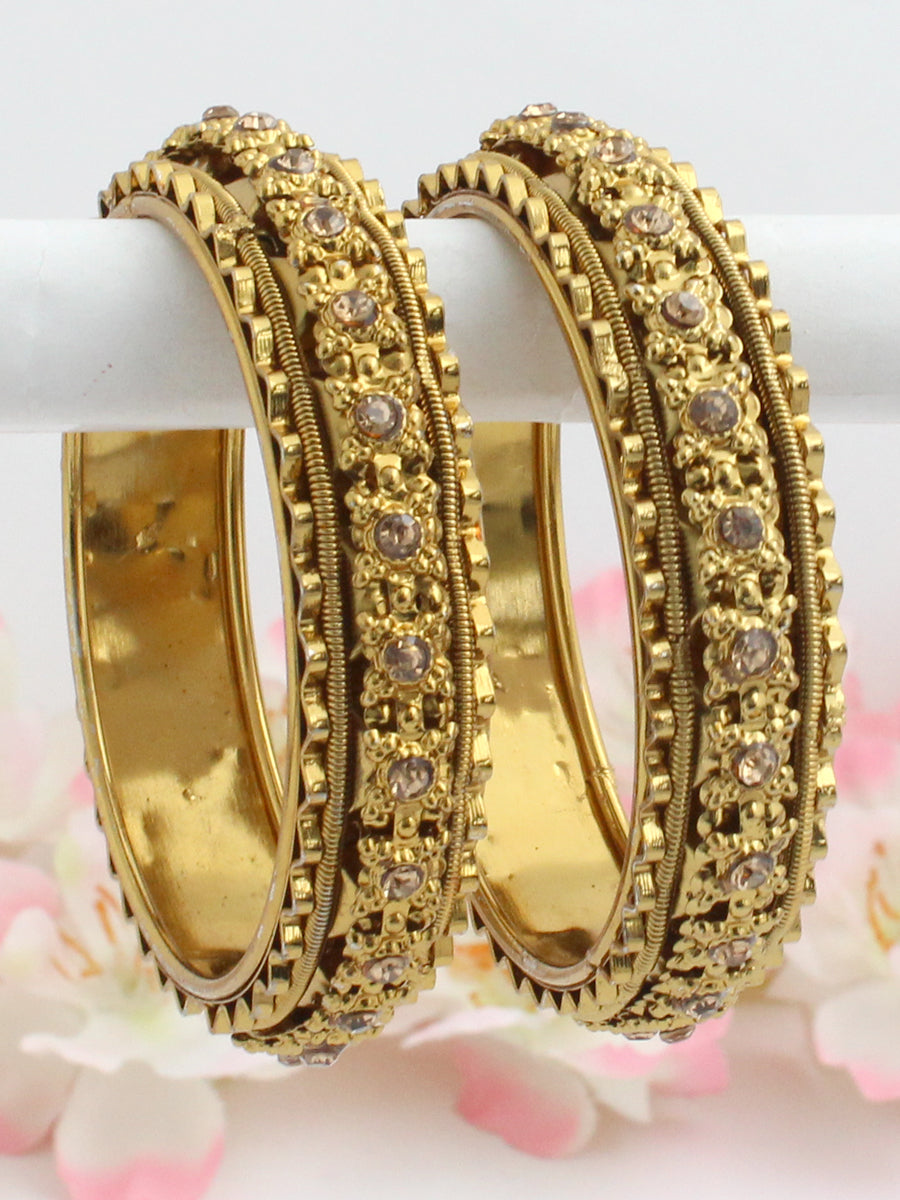 Agrima Bangle Set-Antique Gold