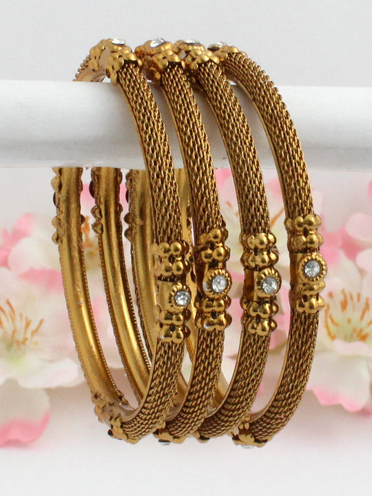 Ribha Bangle Set-Antique Gold