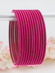 Sana Bangle Set-Hot Pink