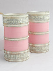 Himangi Bridal Choora Bangle Set-Pastel PInk