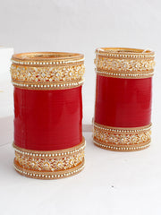 Antra Bridal Choora Bangle Set-Maroon