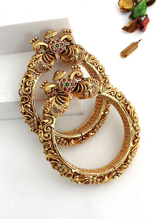 Tanvika Bangle Set-Gold