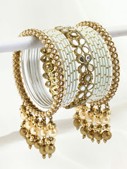 Aditi Bangle Set-White