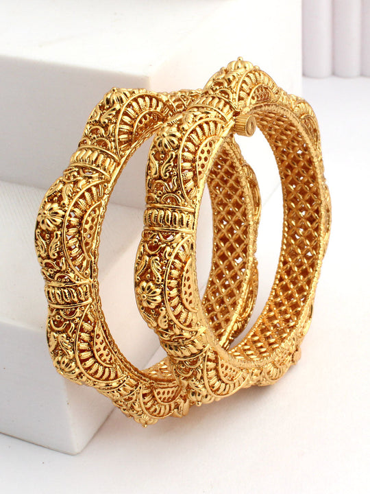 Malini Bangle Set-Gold