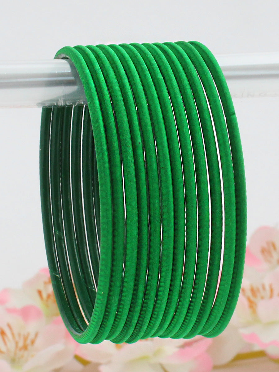 Sana Bangle Set- Dark Green