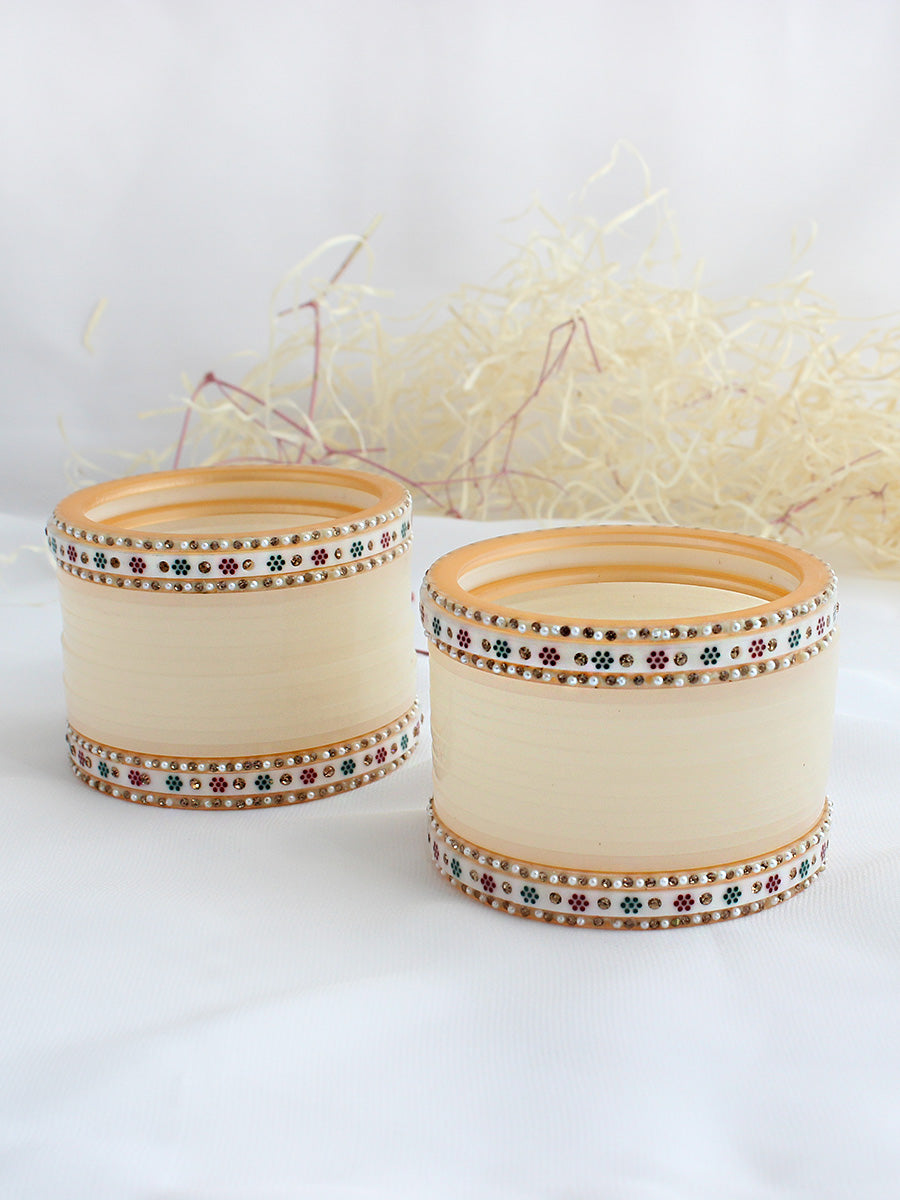 Sharvi Bridal Choora Bangle Set_Ivory