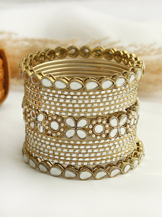 Nirvi Mirror Bangle Set / Stack