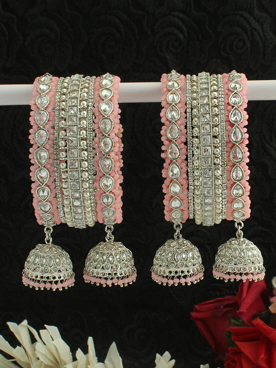 Molisha Bangle Set / Stack-Pastel pink