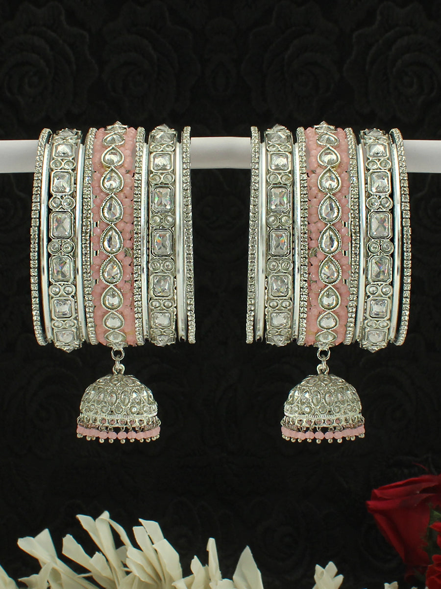 Rozina Bangle Set / Stack-Pastel pink