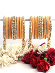 Nivika Bangle Set / Stack-Peach