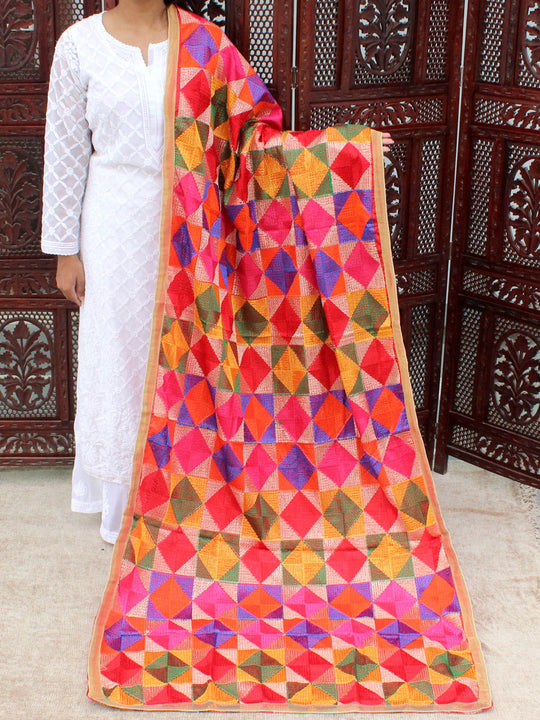 Simran Phulkari Dupatta-multicolor