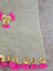 Yellow Tissue Dupatta with Gotapatti Net Work