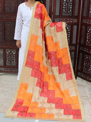 Simran Phulkari Dupatta-Beigh