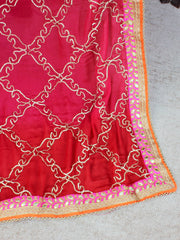 Jasmine Hot Pink Gota Patti Embroidered Georgette Dupatta