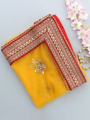 Mansi Mustard Yellow Net Dupatta